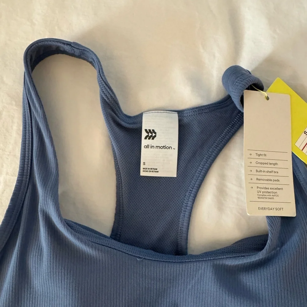 All In Motion Blue Racerback Tank Top - Picture 4 of 5